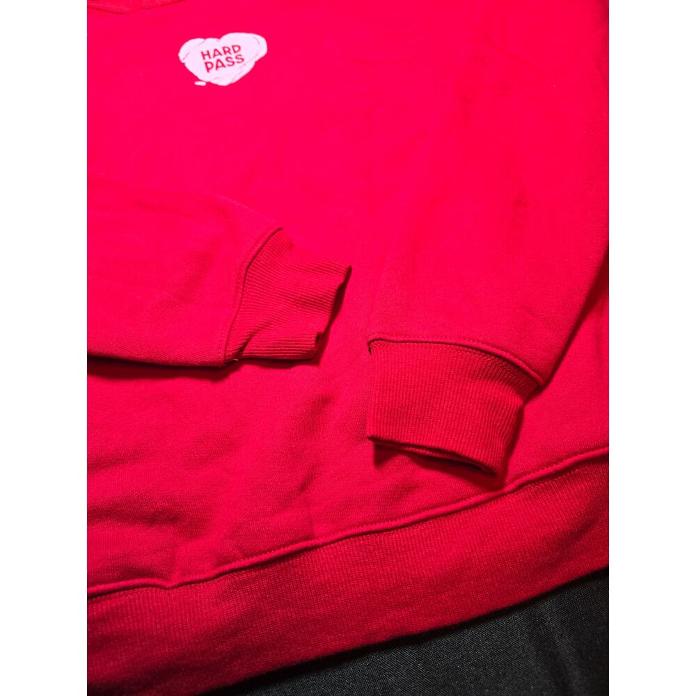 Wild Fable Hard Pass Graphic Sweatshirt Red Crewneck Pullover - Picture 2 of 7
